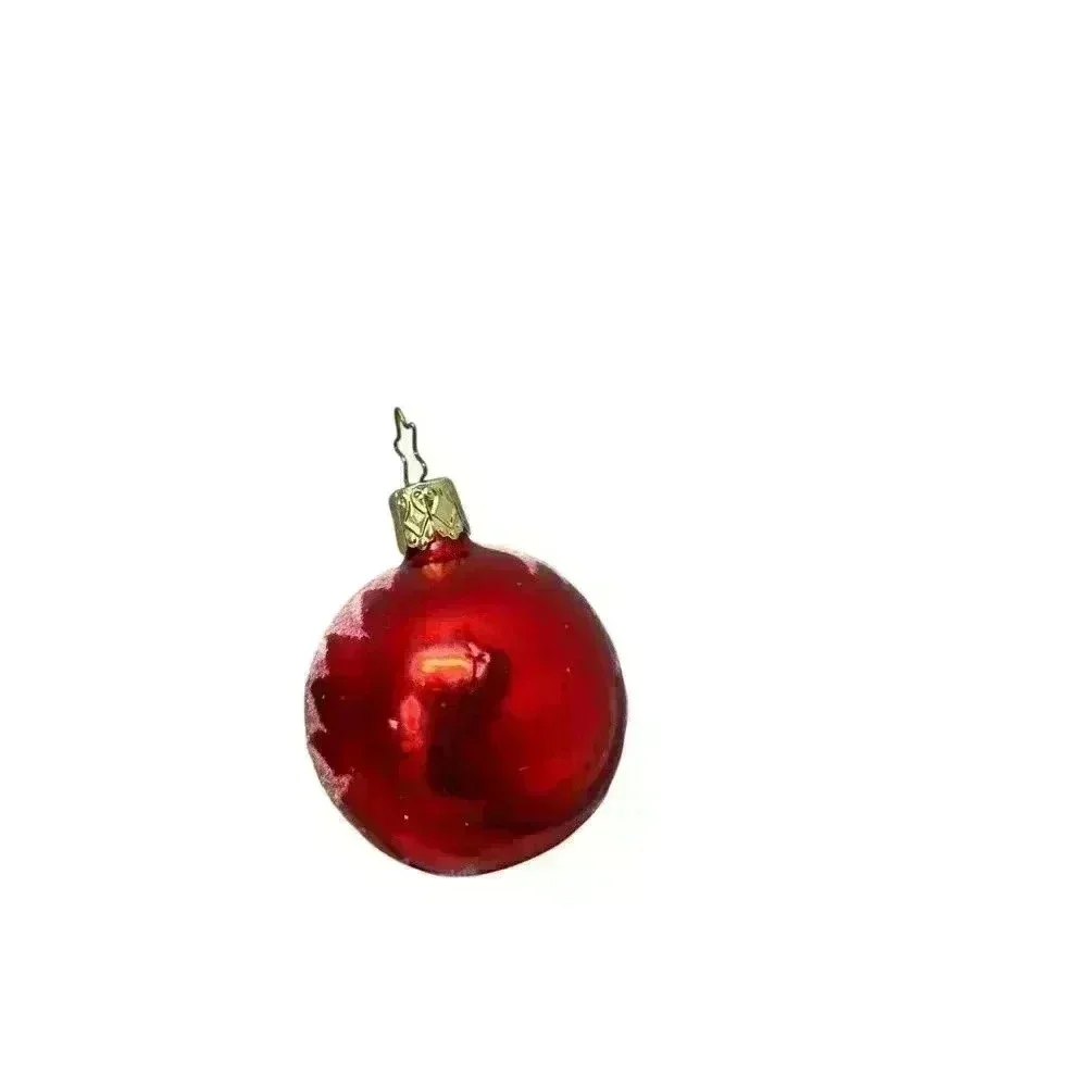 Blown Glass Cardinal Christmas Ornament Hard to Find Star Loop
